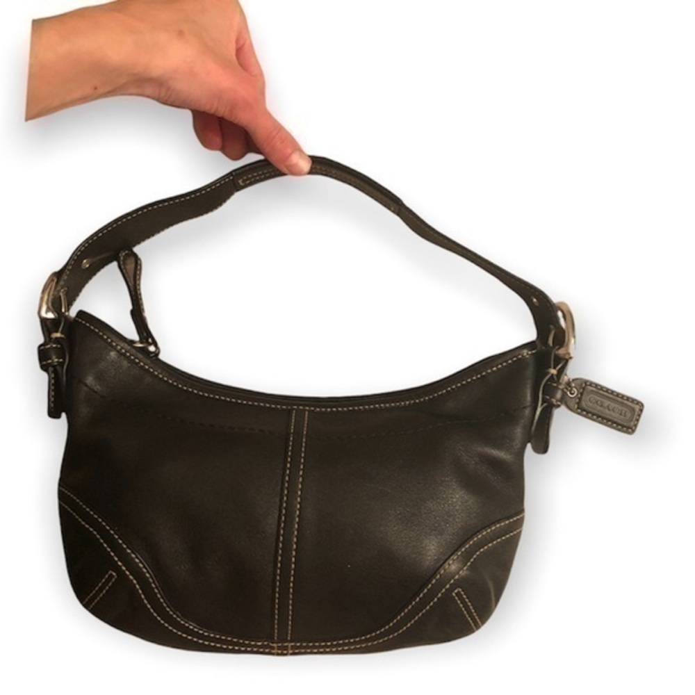 Coach black leather small soho bag